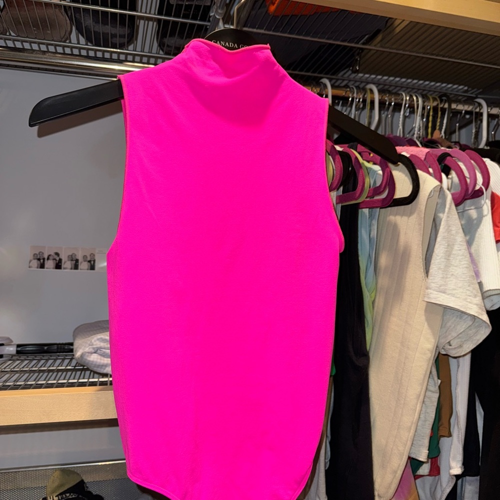 Good American Neon Pink Sleeveless Bodysuit